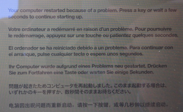 Post kernel panic book screen